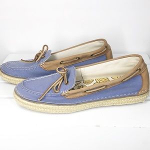 SPERRY TOP SIDER classic deck boat shoes starfish shells beach EUC size 9 M